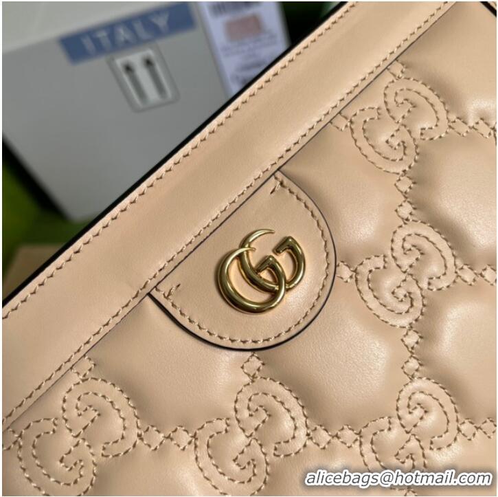 Pretty Style Gucci GG Matelasse leather shoulder bag 702200 Beige