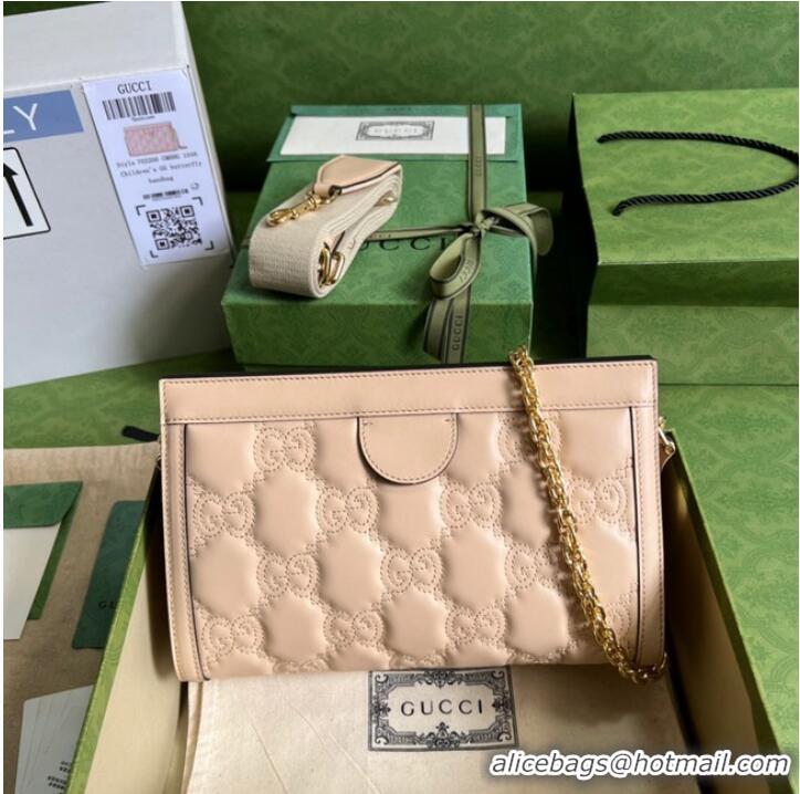 Pretty Style Gucci GG Matelasse leather shoulder bag 702200 Beige