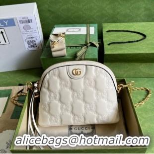 Good Product Gucci GG Matelasse leather shoulder bag 702229 white