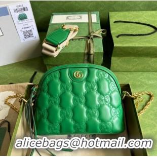 Buy Inexpensive Gucci GG Matelasse leather shoulder bag 702229 Bright green