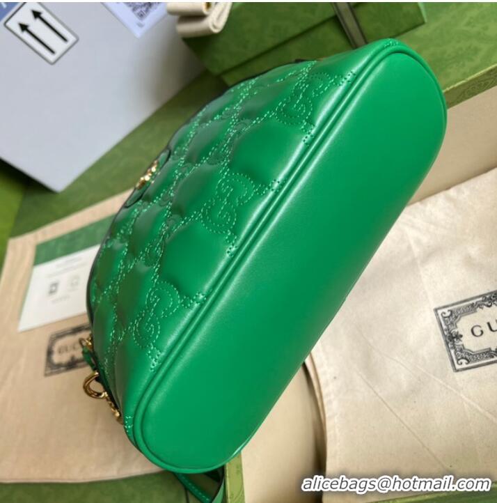 Buy Inexpensive Gucci GG Matelasse leather shoulder bag 702229 Bright green