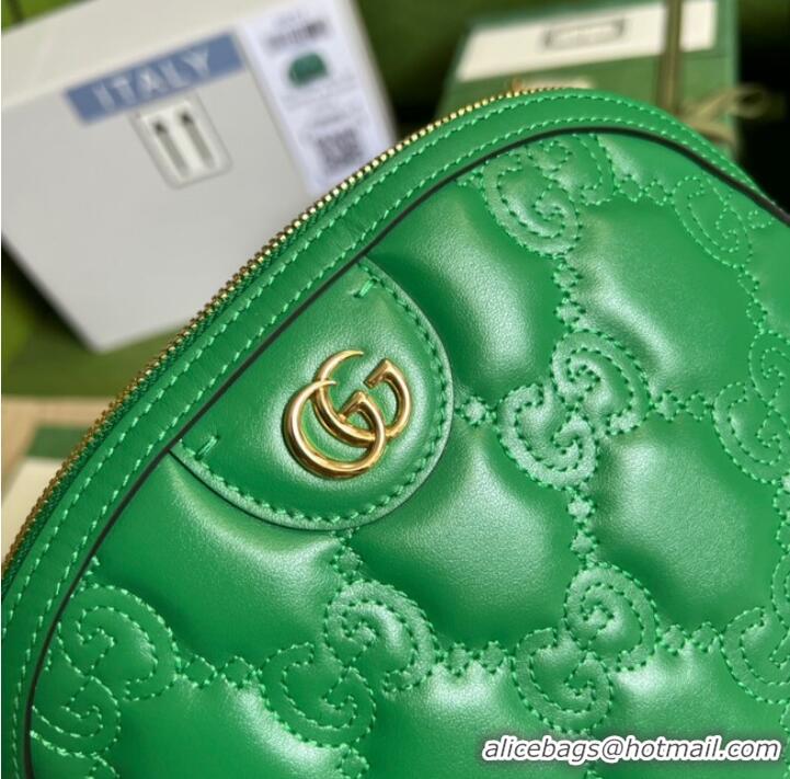 Buy Inexpensive Gucci GG Matelasse leather shoulder bag 702229 Bright green