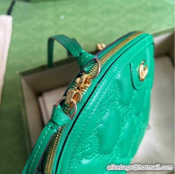 Buy Inexpensive Gucci GG Matelasse leather shoulder bag 702229 Bright green