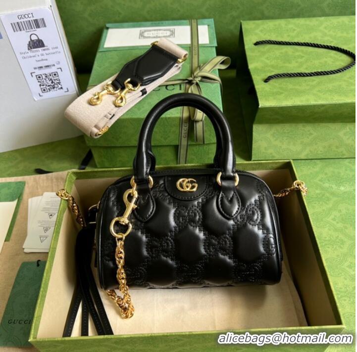 Sale Promotional Gucci GG Matelasse leather top handle bag 702251 black