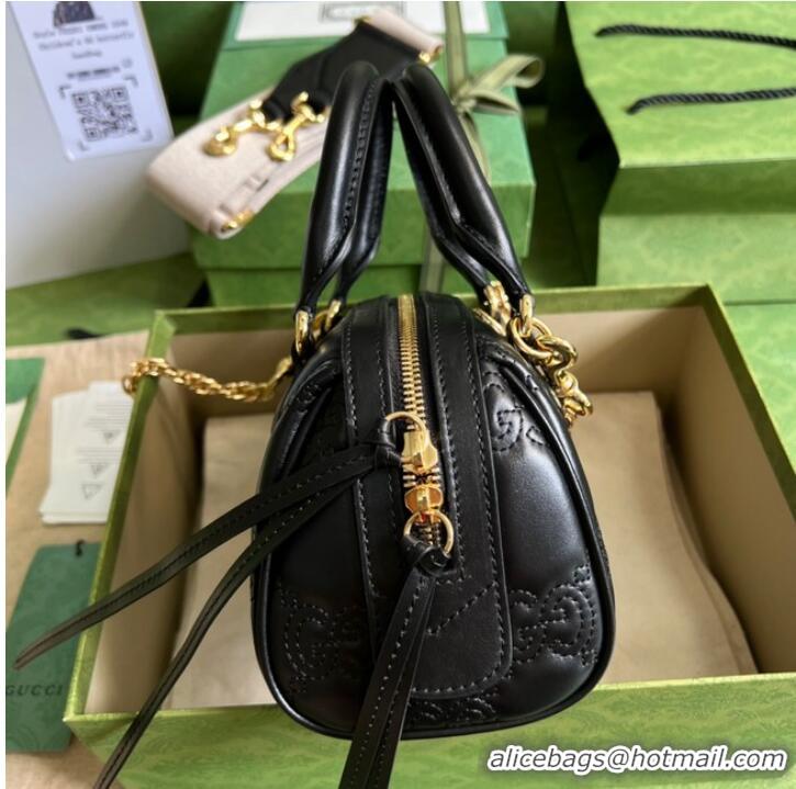 Sale Promotional Gucci GG Matelasse leather top handle bag 702251 black