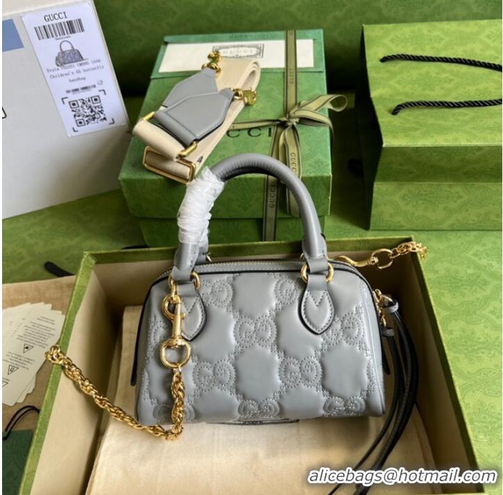 Buy Fashionable Gucci GG Matelasse leather top handle bag 702251 Dusty grey