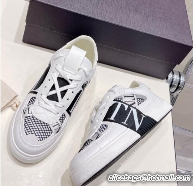 Shop Duplicate Valentino VLTN Calfskin Low-top Sneakers White/Black 062540