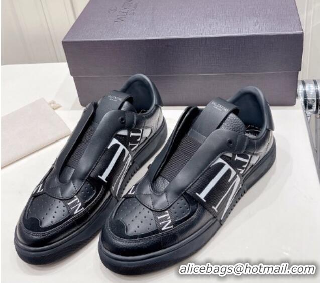 Discount Valentino VLTN Calfskin Low-top Sneakers Black 062542