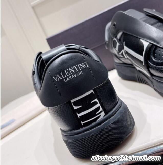 Discount Valentino VLTN Calfskin Low-top Sneakers Black 062542