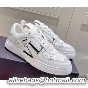 Grade Valentino VLTN Calfskin Low-top Sneakers White/Black 062543