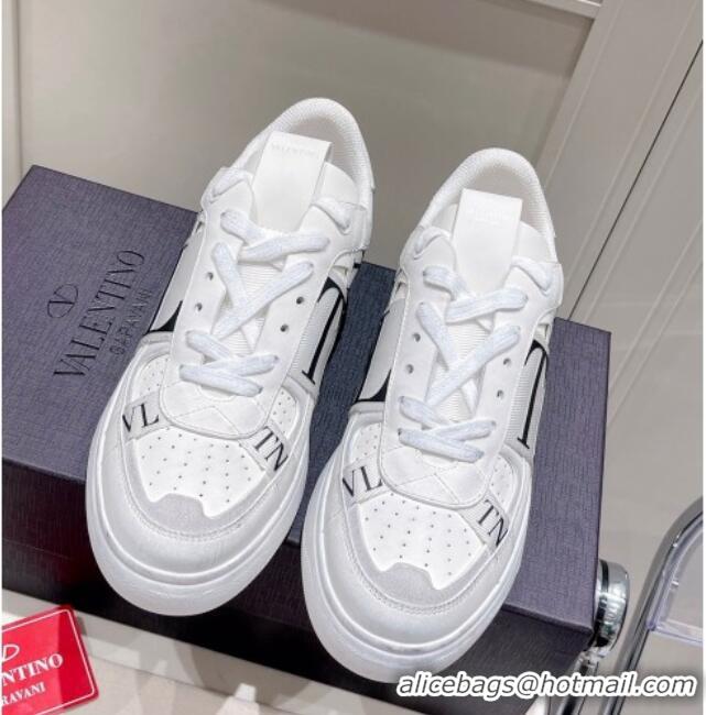 Grade Valentino VLTN Calfskin Low-top Sneakers White/Black 062543