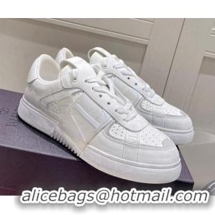 Low Cost Valentino VLTN Calfskin Low-top Sneakers White/Grey 062544