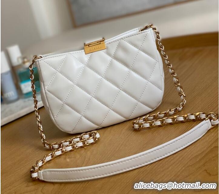 Buy Discount Chanel SMALL HOBO BAG AS3475 WHITE