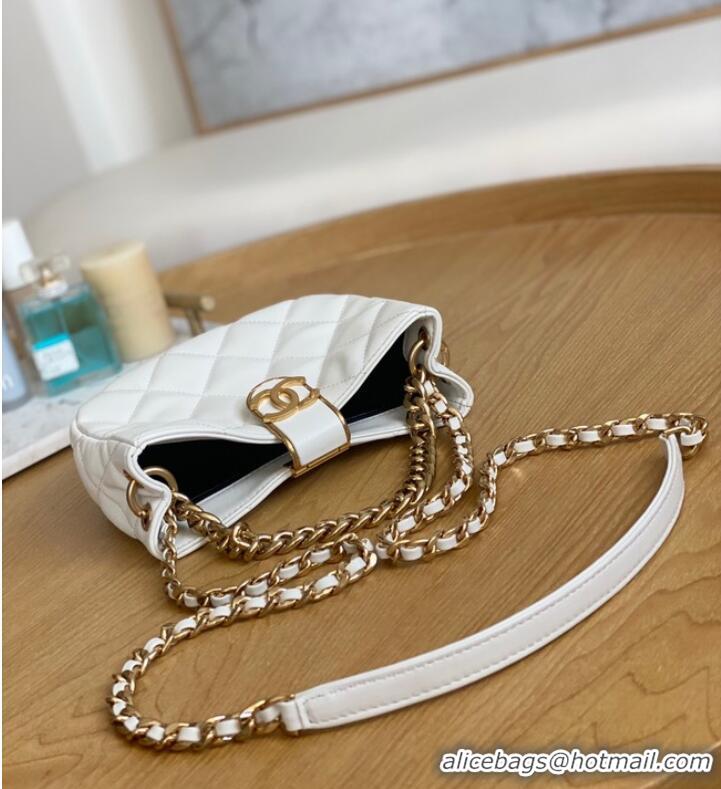 Buy Discount Chanel SMALL HOBO BAG AS3475 WHITE