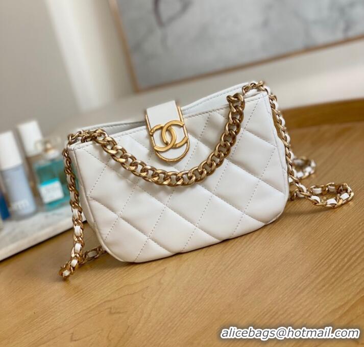 Buy Discount Chanel SMALL HOBO BAG AS3475 WHITE