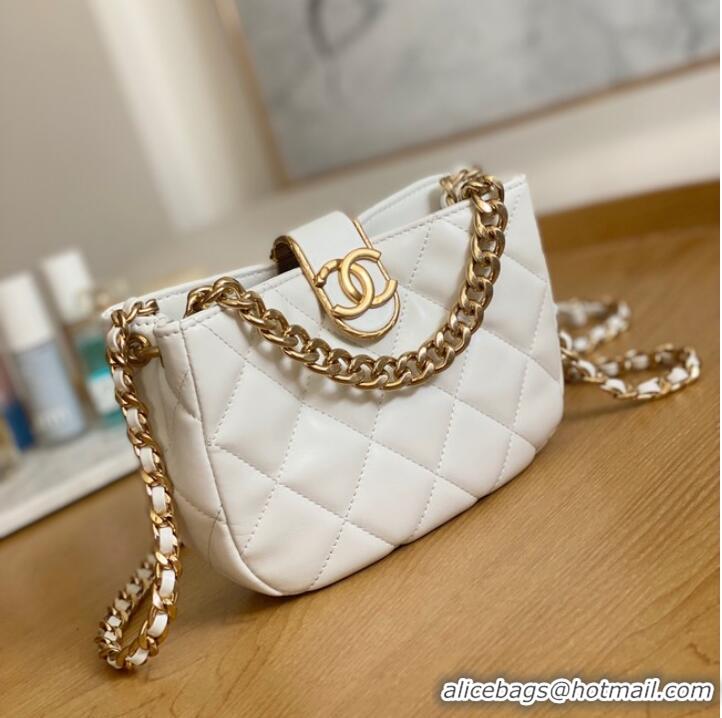 Buy Discount Chanel SMALL HOBO BAG AS3475 WHITE