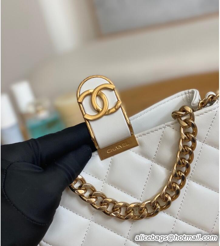 Buy Discount Chanel SMALL HOBO BAG AS3475 WHITE