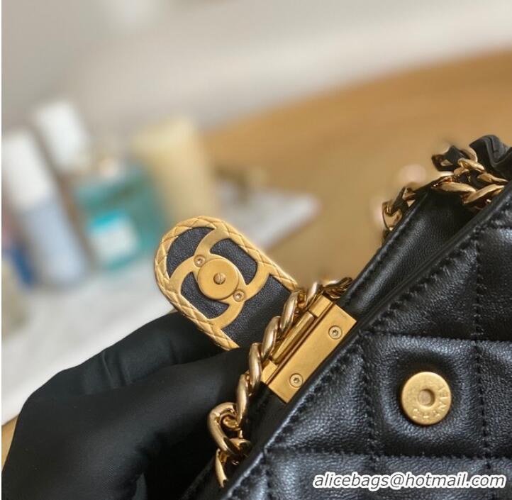 Buy Inexpensive Chanel SMALL HOBO BAG AS3475 black