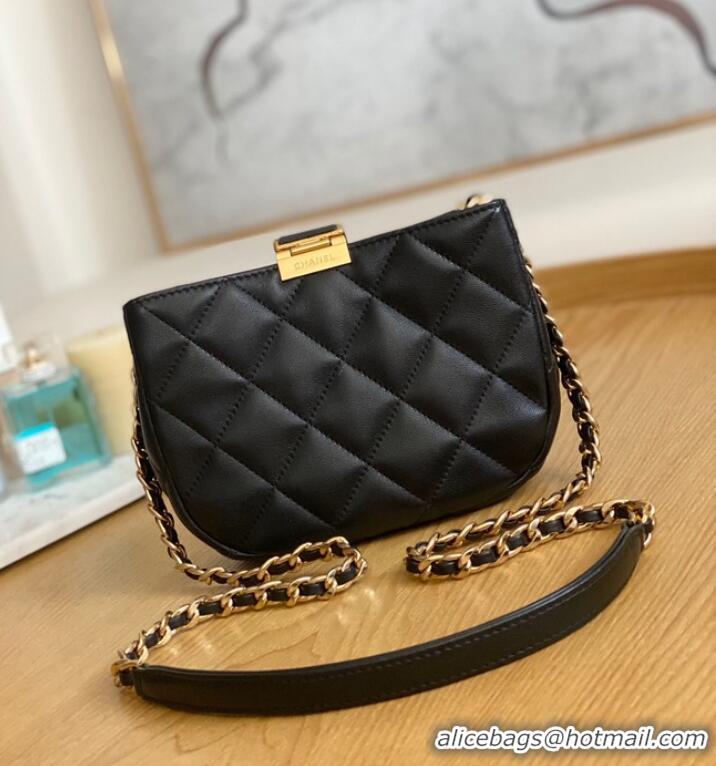 Buy Inexpensive Chanel SMALL HOBO BAG AS3475 black