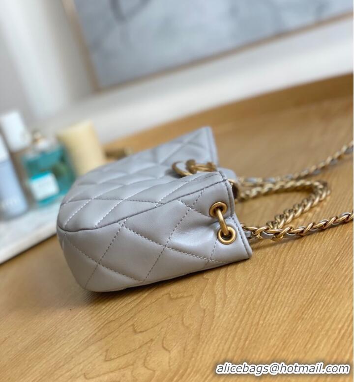 Famous Brand Chanel SMALL HOBO BAG AS3475 gray