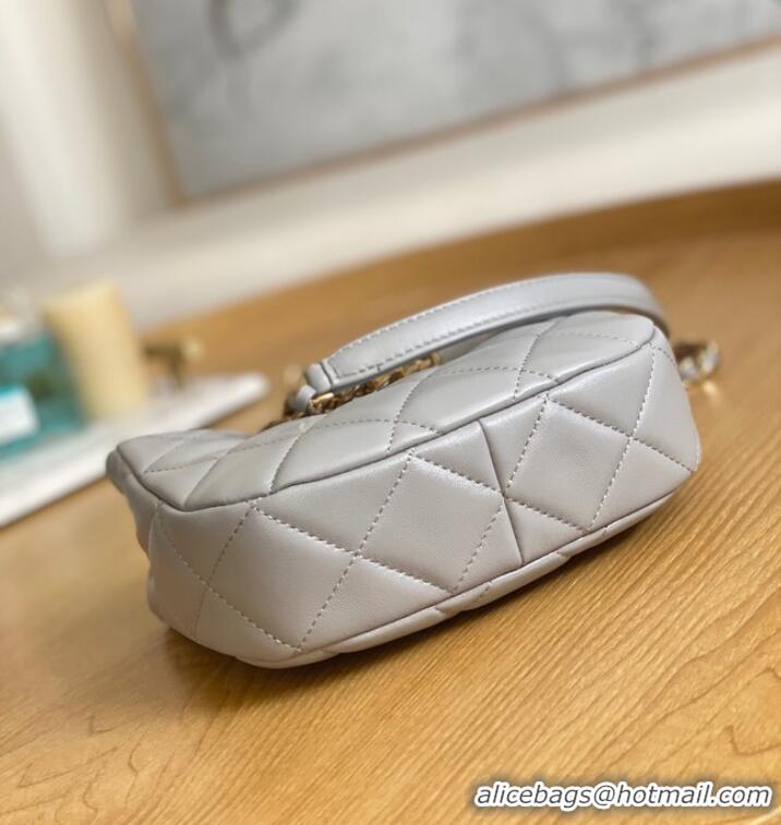 Famous Brand Chanel SMALL HOBO BAG AS3475 gray