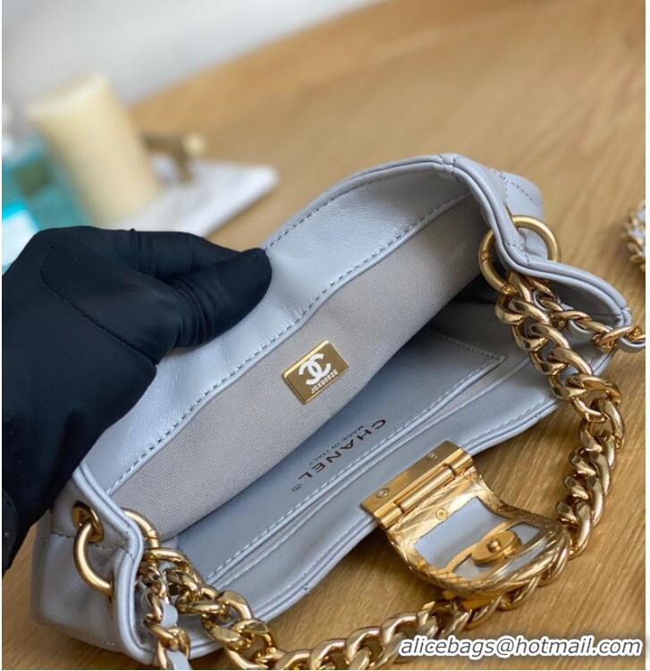 Famous Brand Chanel SMALL HOBO BAG AS3475 gray