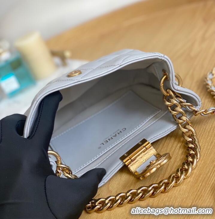 Famous Brand Chanel SMALL HOBO BAG AS3475 gray