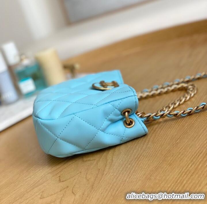 Grade Promotional Chanel SMALL HOBO BAG AS3475 Light Blue