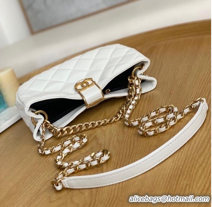 Best Product Chanel SMALL HOBO BAG AS3476 white