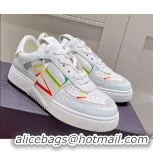 Best Price Valentino VLTN Calfskin Low-top Sneakers White/Multicolor 062548