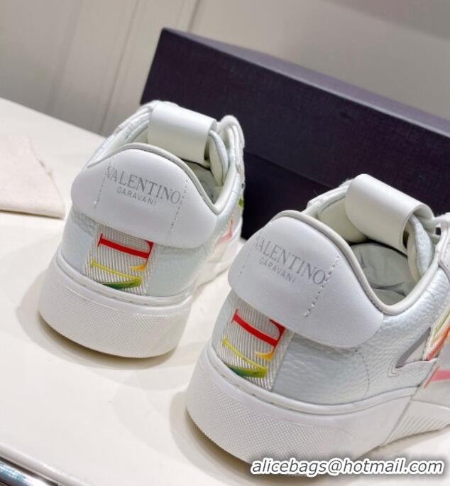 Best Price Valentino VLTN Calfskin Low-top Sneakers White/Multicolor 062548