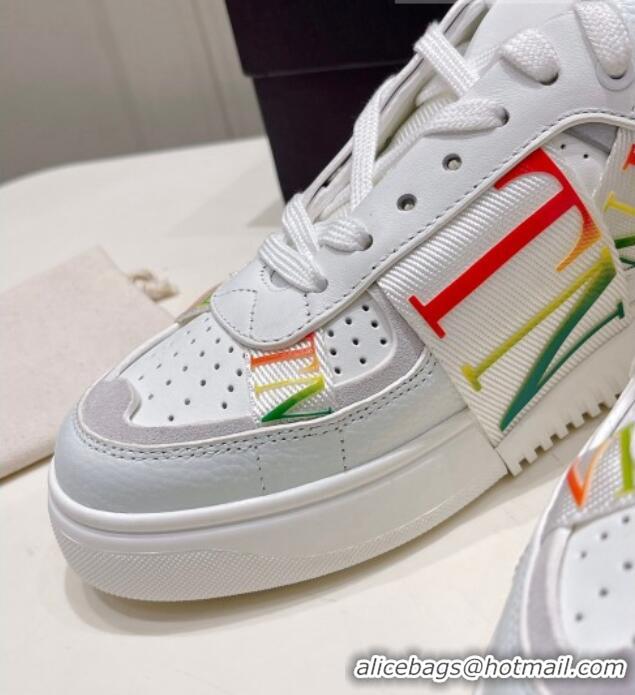 Best Price Valentino VLTN Calfskin Low-top Sneakers White/Multicolor 062548