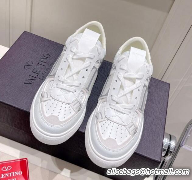 Good Looking Valentino VLTN Calfskin Low-top Sneakers White/Grey 062549