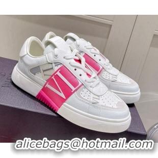 Best Grade Valentino VLTN Calfskin Low-top Sneakers White/Pink 062551