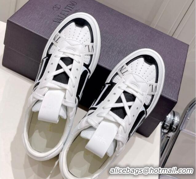 Good Looking Valentino VLTN Calfskin Low-top Sneakers White/Black 062553