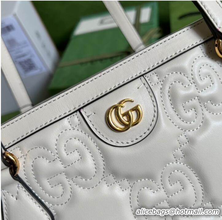 Trendy Design Gucci GG Matelasse leather medium tote 631685 white