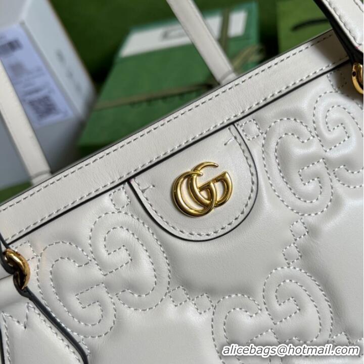 Trendy Design Gucci GG Matelasse leather medium tote 631685 white