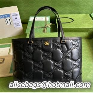 Famous Brand Gucci GG Matelasse leather medium tote 631685 black