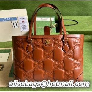 Good Product Gucci GG Matelasse leather medium tote 631685 brown