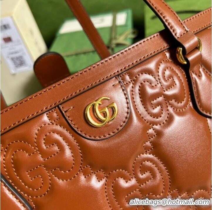 Good Product Gucci GG Matelasse leather medium tote 631685 brown