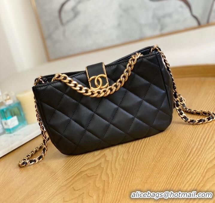 Super Quality Chanel SMALL HOBO BAG AS3476 Black