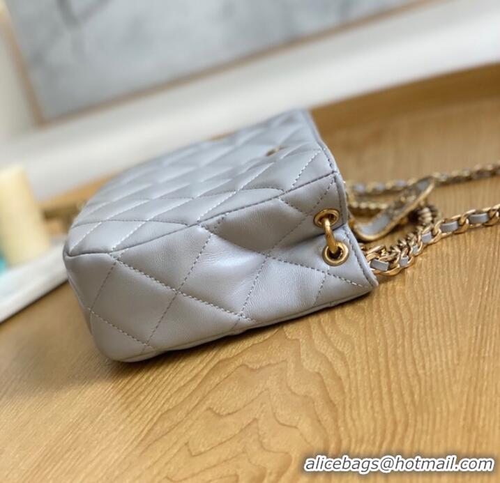 Pretty Style Chanel SMALL HOBO BAG AS3476 gray