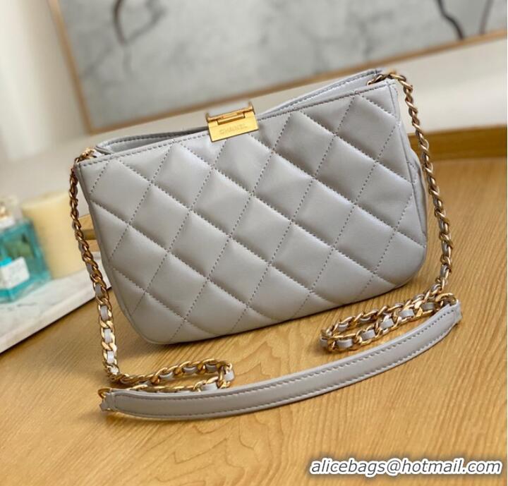 Pretty Style Chanel SMALL HOBO BAG AS3476 gray