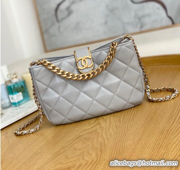 Pretty Style Chanel SMALL HOBO BAG AS3476 gray