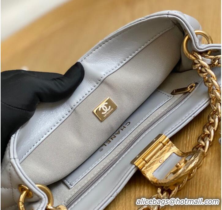 Pretty Style Chanel SMALL HOBO BAG AS3476 gray