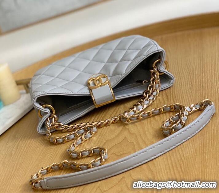 Pretty Style Chanel SMALL HOBO BAG AS3476 gray