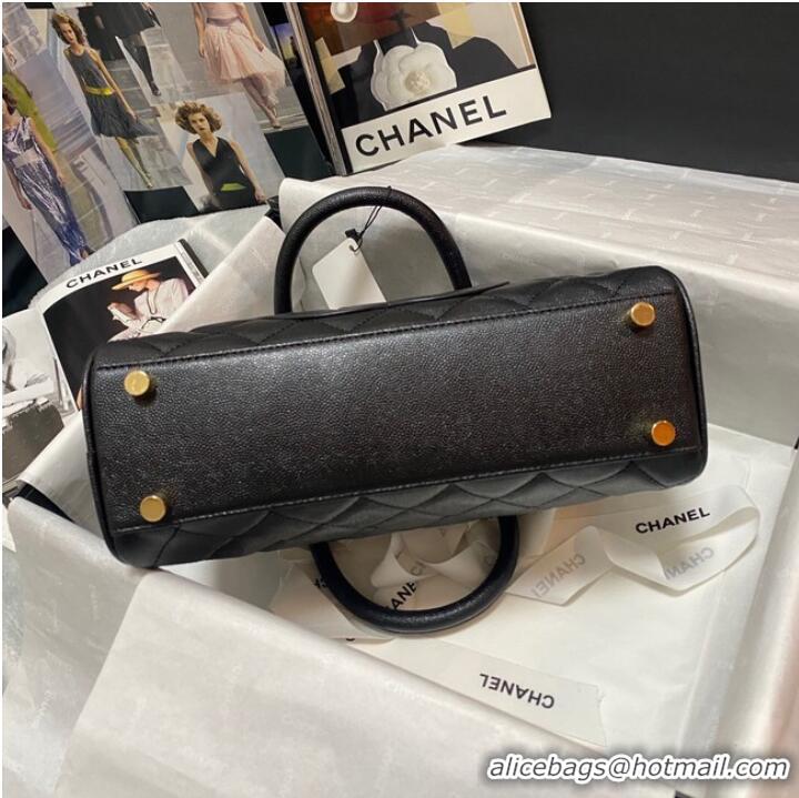 Famous Brand CHANEL Bowling Bag AS3034 black