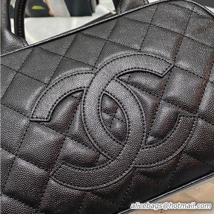 Famous Brand CHANEL Bowling Bag AS3034 black