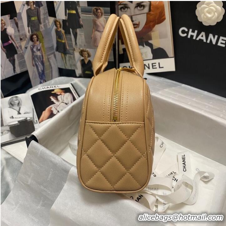 Well Crafted CHANEL Bowling Bag AS3034 apricot