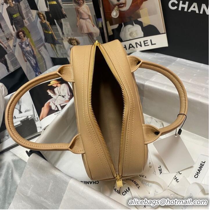 Well Crafted CHANEL Bowling Bag AS3034 apricot